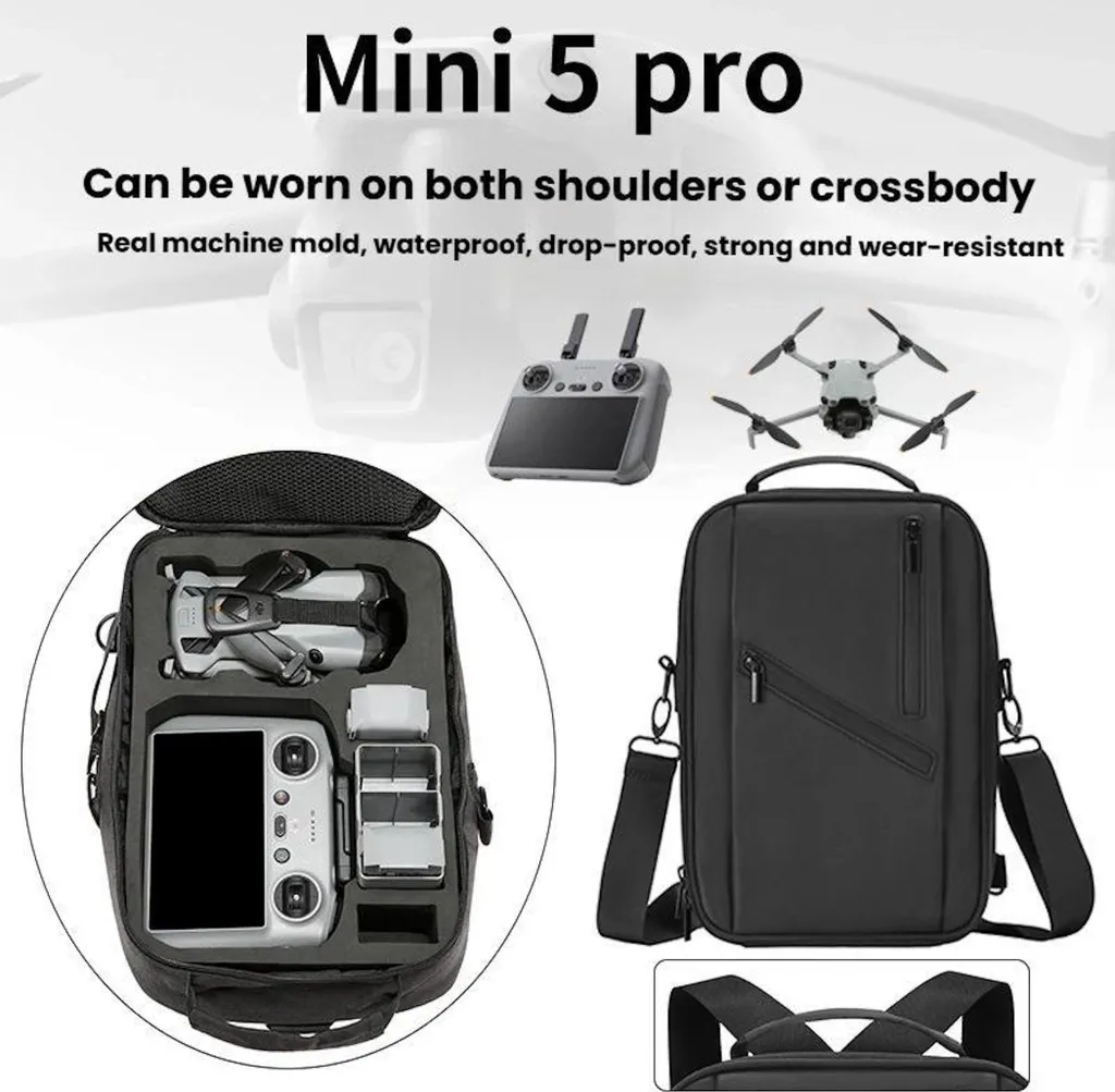Protection DJI Mini 5 Pro sac antichoc en cuir synthétique et épaule