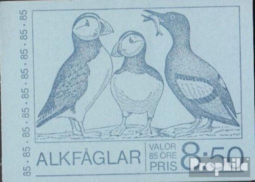 Briefmarken Schweden 1976 Mi 937D MH (kompl.Ausg.) Markenheftchen mit 10x Nr.937 postfrisch Alken