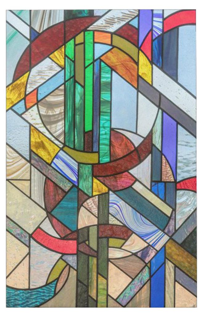 Sichtschutzfolie für Buntglasfenster im Vintage-Stil für Zuhause, Kirche oder Zuhause – dekorativ, mattiert, statisch haftend, wiederverwendbar...