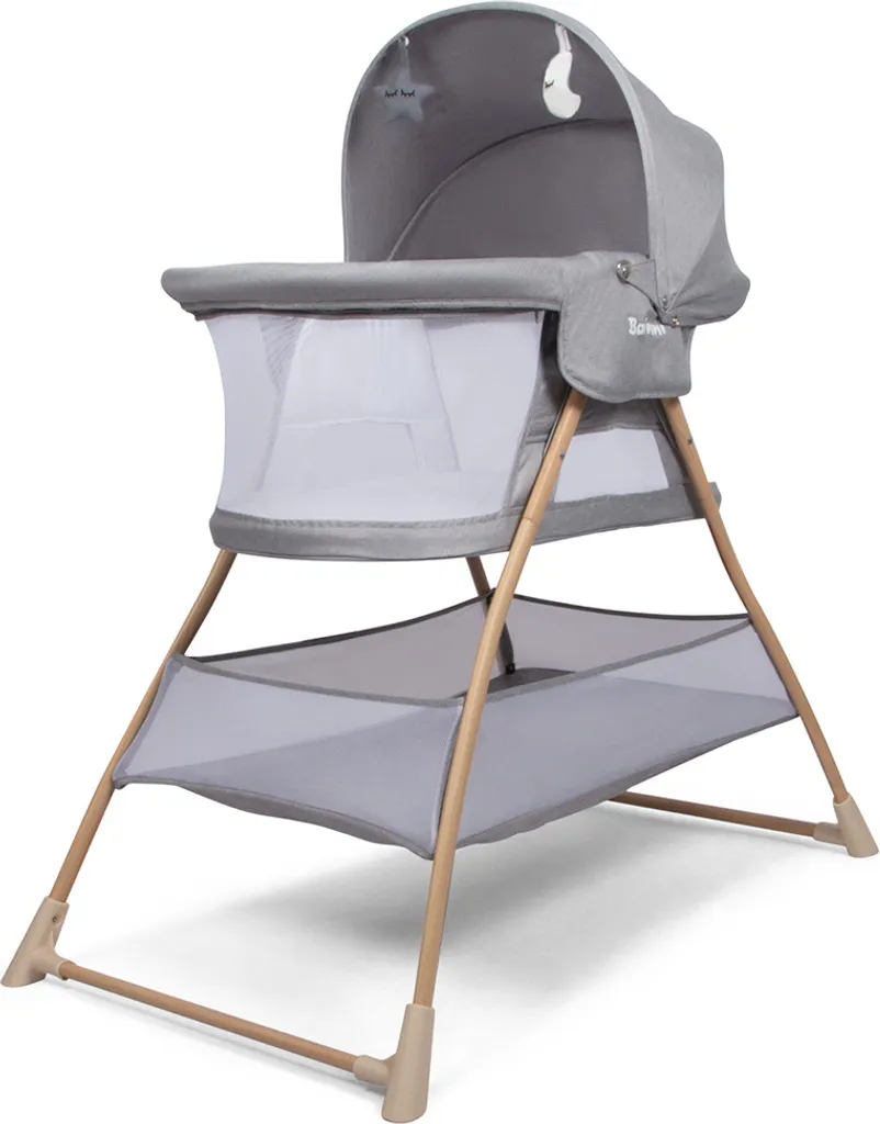 Lit bébé Baninni Lilia Gris : Berceau premier âge au design scandinave