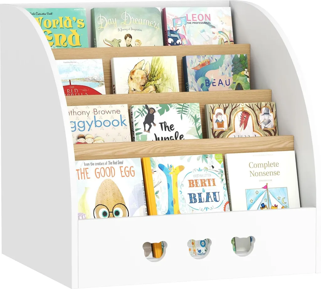 Étagère à jouets enfant ivoire 60x53x60 cm - Rangement moderne minimaliste