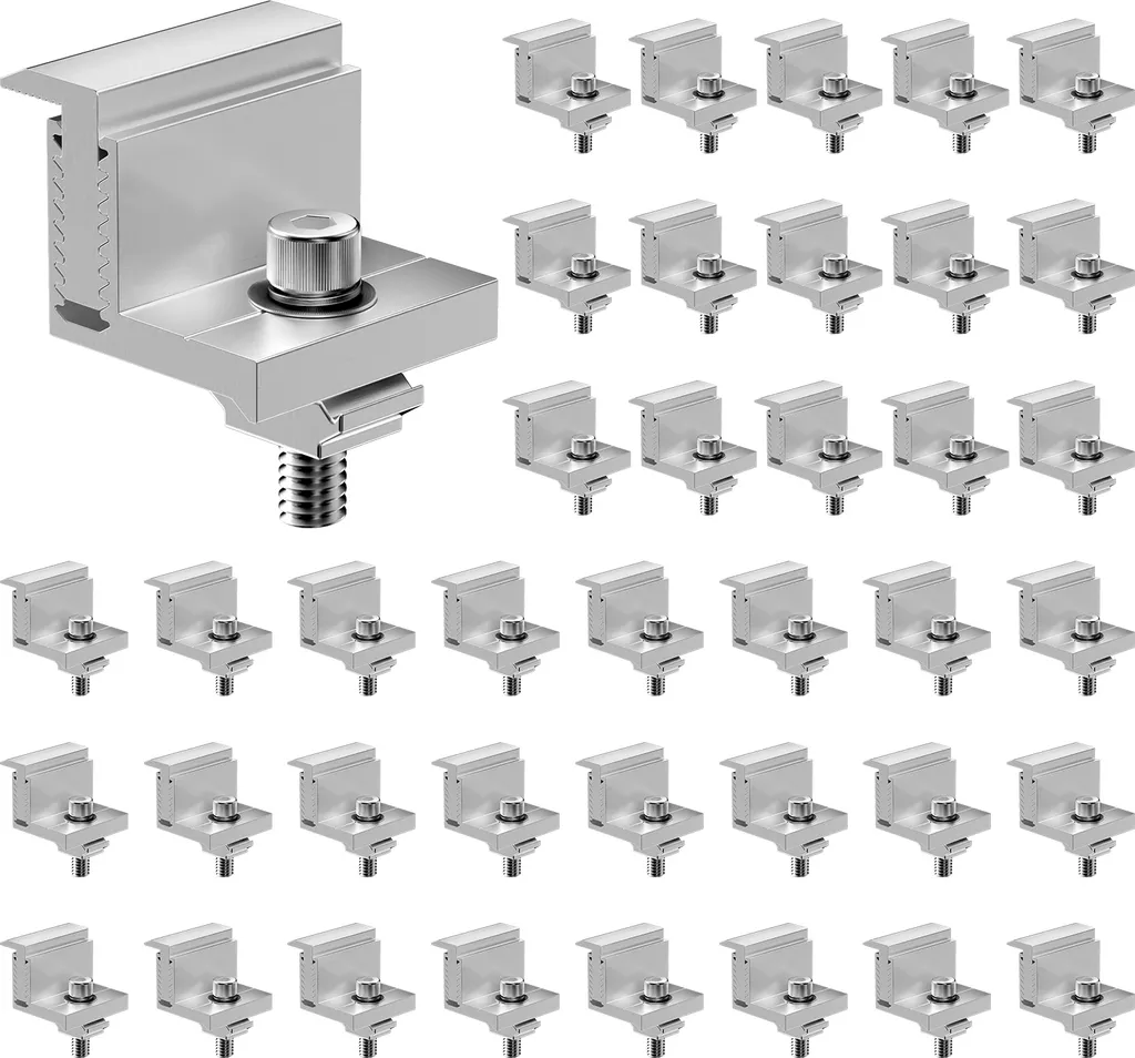 VEVOR Staffe a Z Pannelli Solari Regolabili 35-50mm | Supporto Tetto Alluminio
