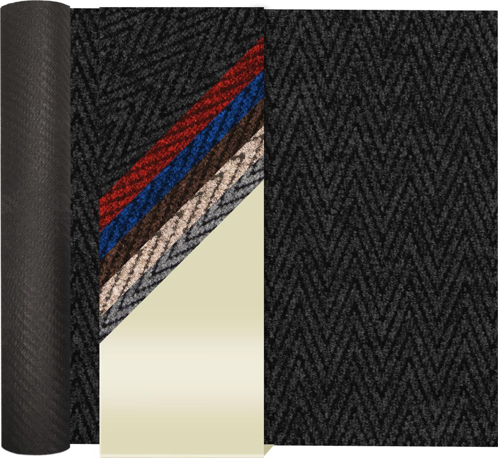 Primaflor Sauberlauf NOBILIS Anthrazit 2,00m x 3,50m - Meterware - Schmutzfangmatte in 6 Farben - Fußmatte mit rutschfestem Gel-Rücken - Antiruts...