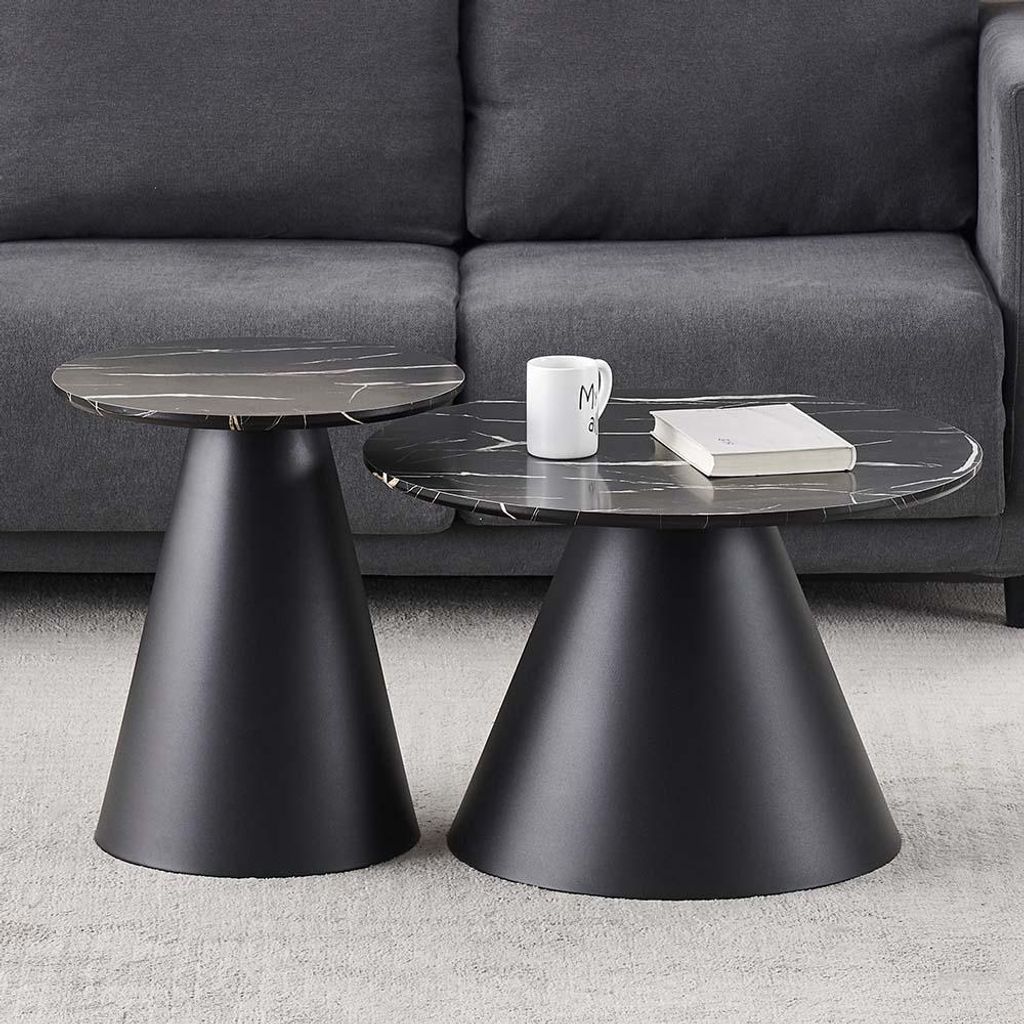 Milton & Oldbrook Couchtisch Set Girona Glänzend Marmor Produktbild 