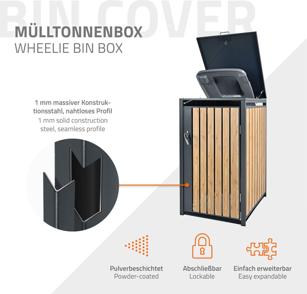 ML-Design 1 box na 1 popelnici 240L 68x80x116,3 cm Obrázek produktu 2