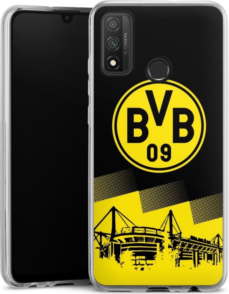 DeinDesign Slim Hülle für Huawei P Smart (2020) Silikon Case Ultra Dünn Handyhülle BVB Borussia Dortmund Stadion