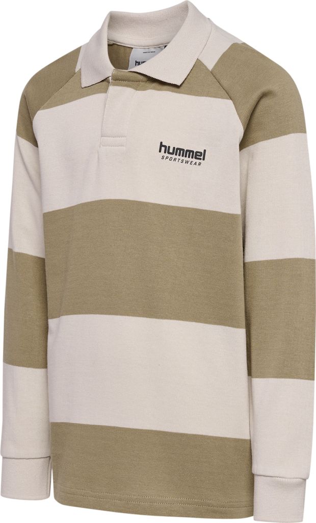 Hummel Hmljr Loose Striped Polo L/S - cornstalk, Größe:134