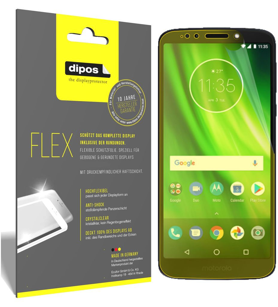3x Schutzfolie für Lenovo Moto G6 Play Folie, 100% Produktbild 