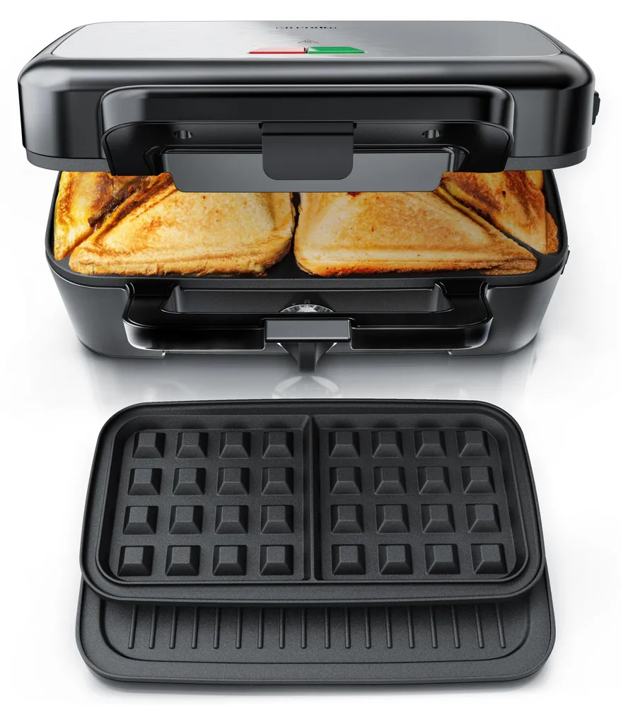 Sandwich Maker avec Contrôle de Température et Revêtement Antiadhésif Pro