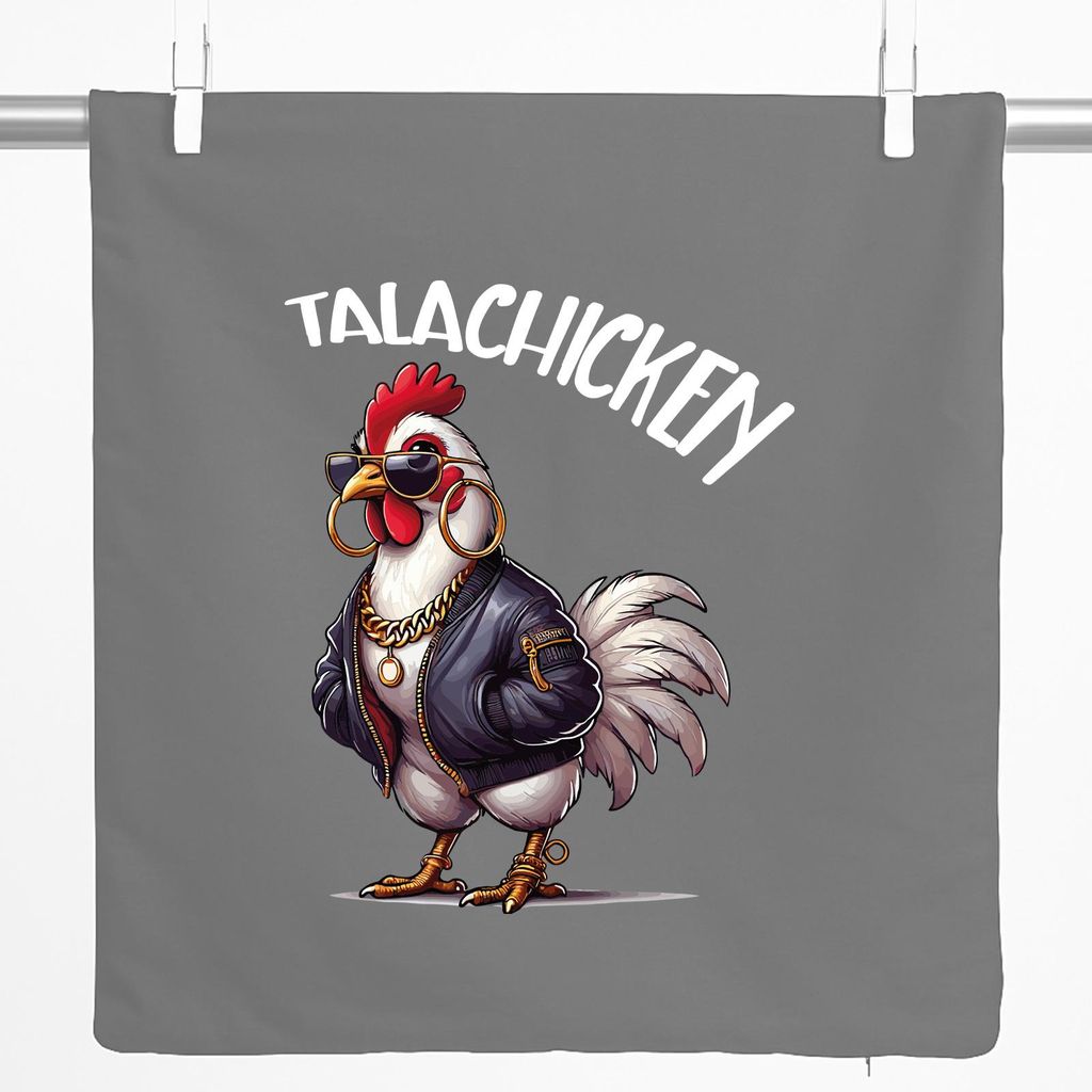 Huuraa Kissenbezug Talachicken Meme Talahon 40x40cm Steel Grey Baumwolle Dekokissenbezug Geschenkidee