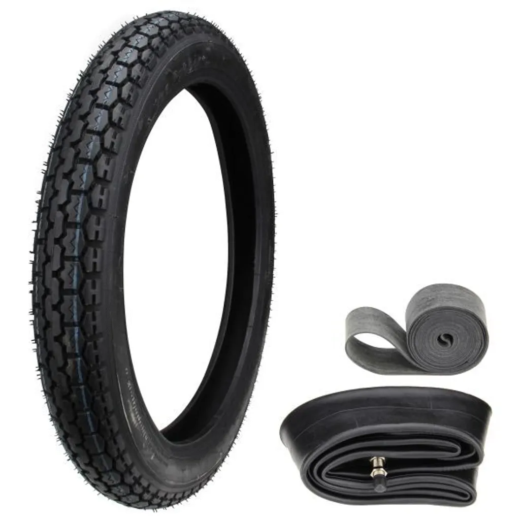 Pneu VeeRubber VRM015 2.75-16 43P TT avec chambre à air et fond de jante