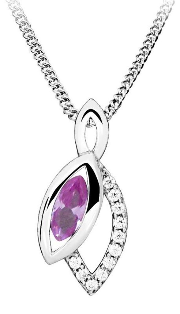 Zeitloser Silberanhänger mit rosa Zirkon SVLP0633SH8R200