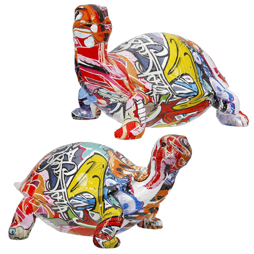 Figura żółwia, "Street Art", motyw graffiti, żywica Zdjęcie produktu 