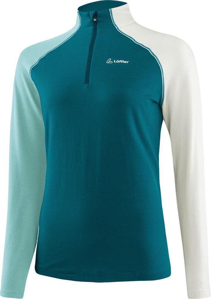 Löffler W MIDLAYER COBLO TRANSTEX Fleecepullover Skirolli Damen blau 36