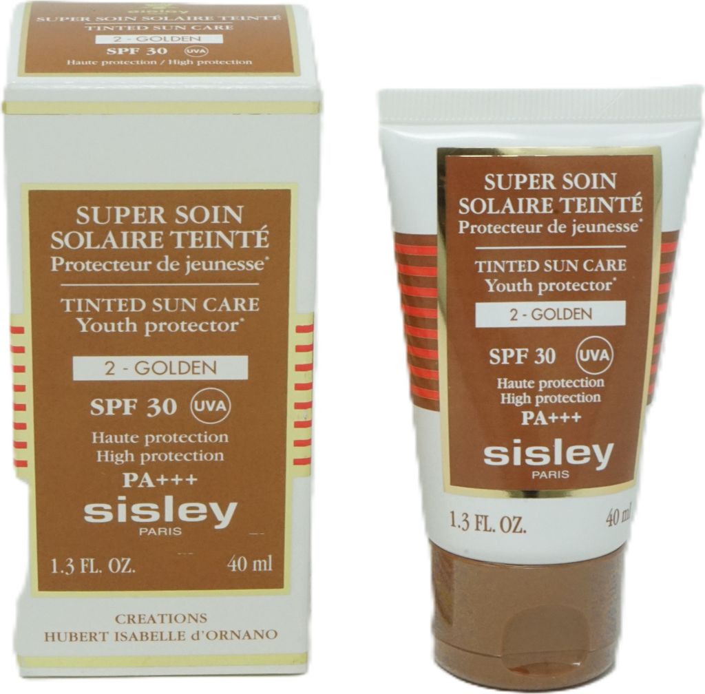 A product shot of a boxed sunscreen and its tube.