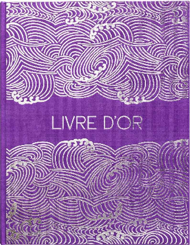 Livre d'Or Durable Exacompta Japan Violet 100 Pages Tranche Argent