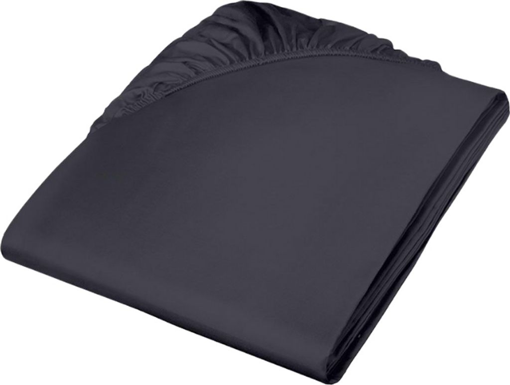 Fleuresse Mako-Satin-Spannlaken Colours, anthrazit