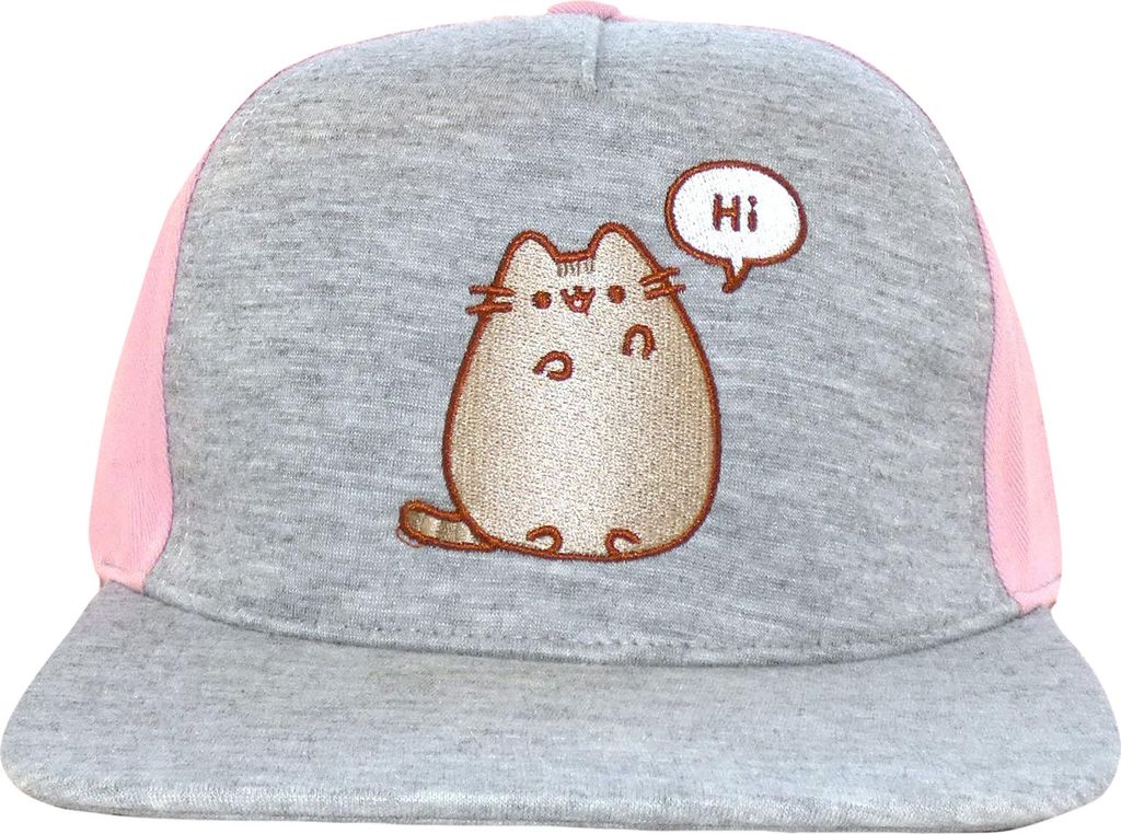 Pusheen - Snapback Mütze "Hi" HE553 (Einheitsgröße) (Grau)