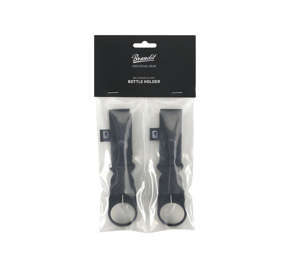 Brandit BD8080 | Belt and Molle Loop Bottle Holder 2 Pack Zubehör One Size - Farbe: Black - Größe: One Size