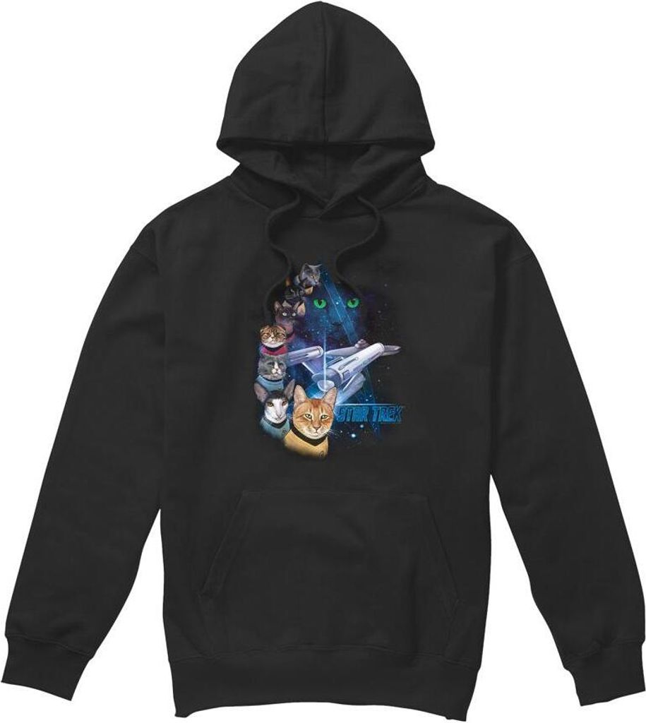 Star Trek - "Feline Galaxy" Kapuzenpullover für Herren TV8210 (S) (Schwarz)
