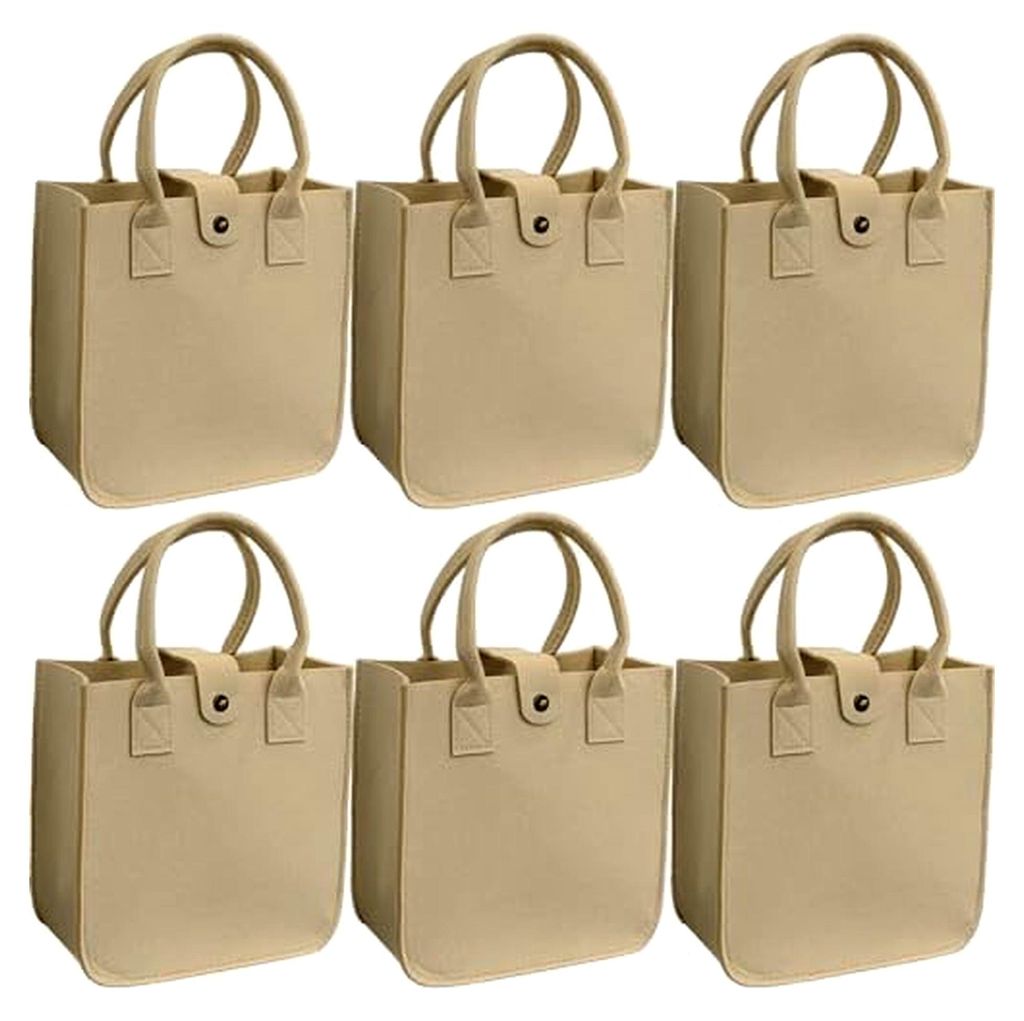 Filztasche Klein Set, 6 Stück Weihnachten Geschenktüte Filz Geschenktaschen, Filztaschen Shopper, Einkaufstasche, Kleiner Einkaufskorb, Faltbare ...