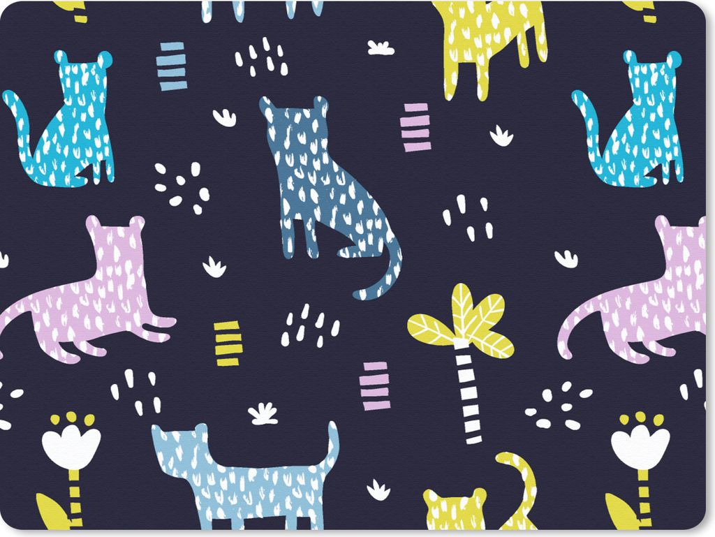 MuchoWow Mauspad Mousepad Design - Dschungel - Leopard - Tiere 23x19 cm - Mousepads - Maus Mat - Pad - Mausunterlage - Schreibtischunterlage - Ma...