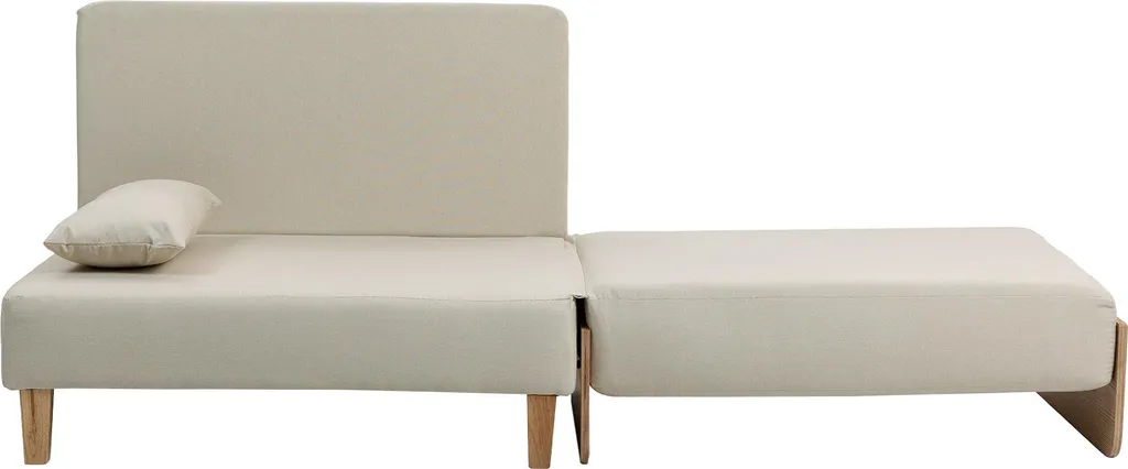 Chauffeuse convertible beige Seinlus, fauteuil lit une place modulable