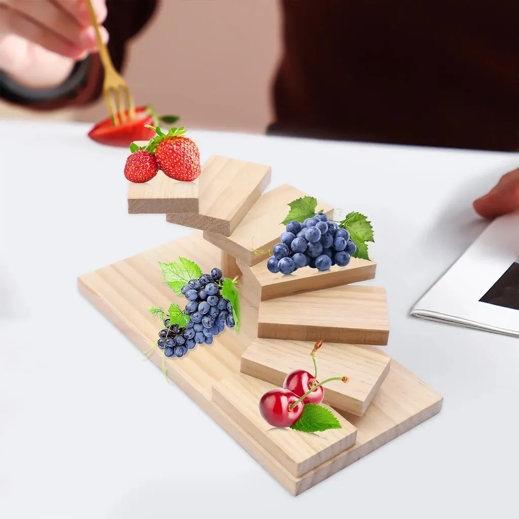 Support sushis bois pour buffet et réception plateau 7 niveaux escalier