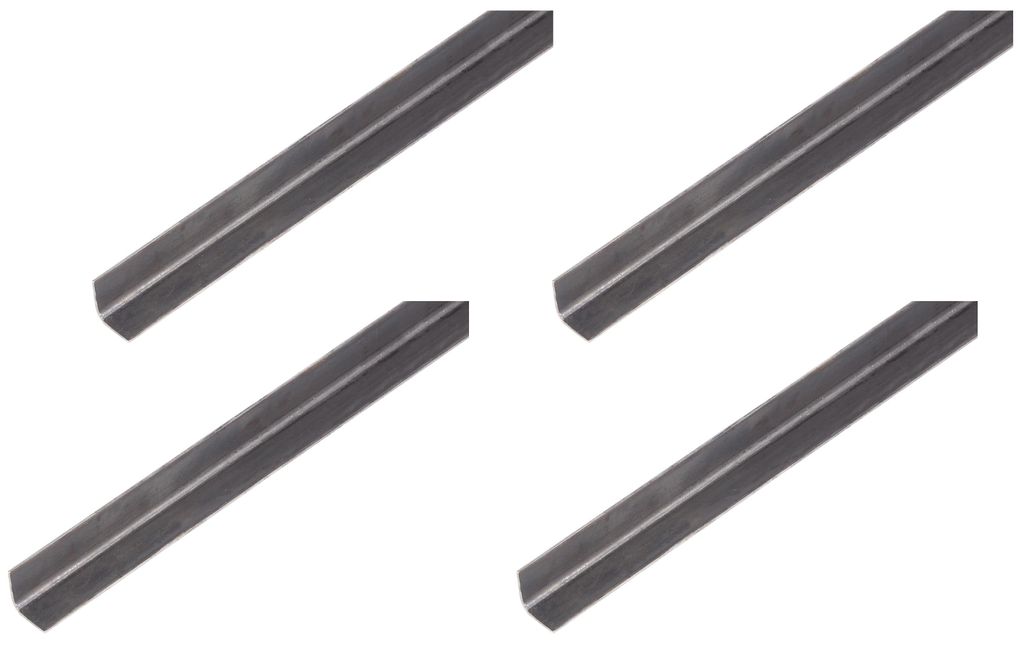 Alberts 4 x úhlový profil, surová ocel, 20 x 20 x 2 mm, Obrázek produktu 