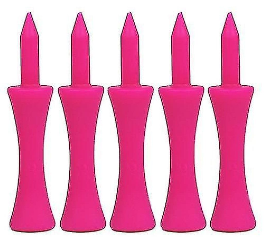 Golf-Tees mit Schlossmotiv in leuchtendem Pink, 100 Stück Produktbild 