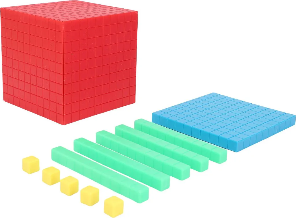 Cubes mathématiques éducatifs matériel base 10 pour valeur de place - 2