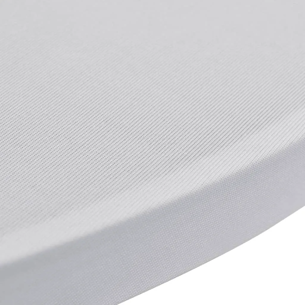 2 Pezzi Copritavolo per Tavolino Alto da Giardino Ø70 cm - Bianco Chic - 8