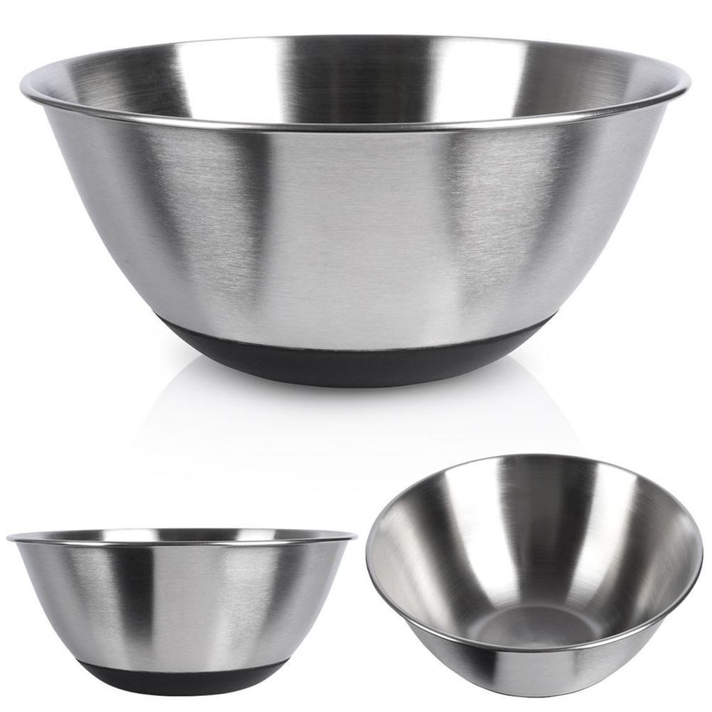 Vilde Edelstahl-Küchenschüssel Schüssel Rührschüssel Schale rutschfest 19 cm 1,2 L