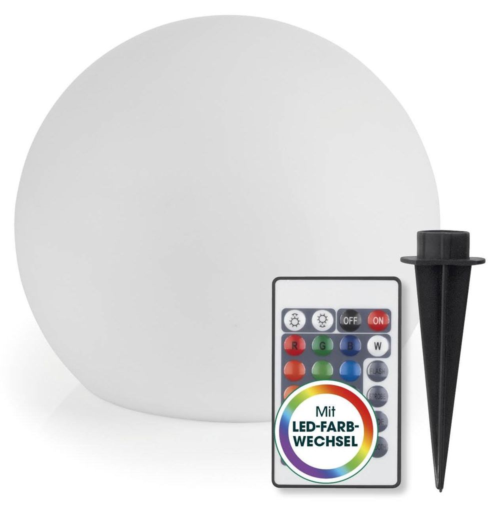 Lampada solare EASYmaxx, 3,2V, bianca, a forma di sfera, Immagine del prodotto 