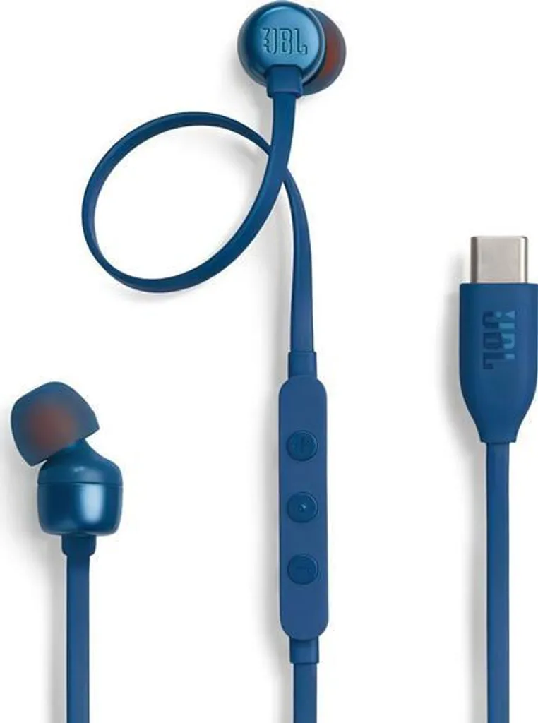 JBL Tune 310C USB Blu: Auricolari USB-C Hi-Res con Bassi Potenti