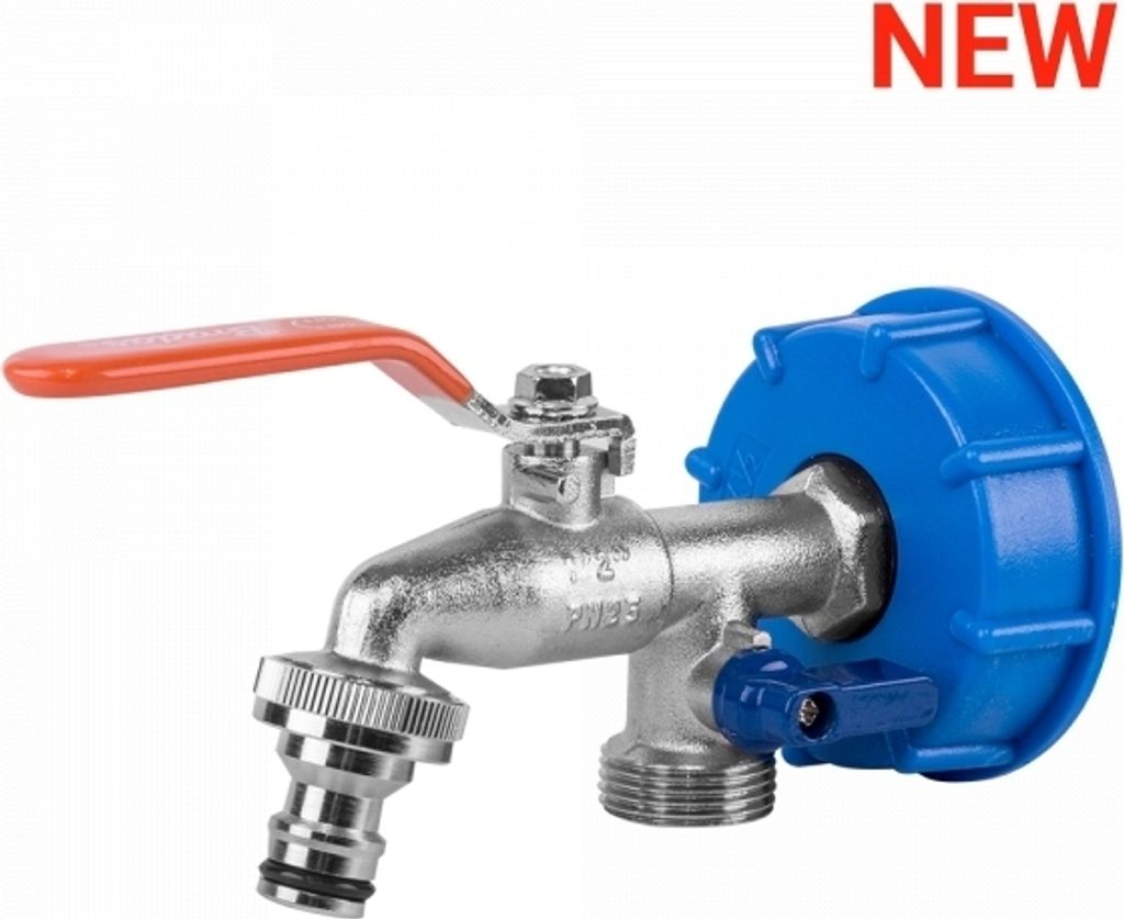 Redukce IBC nádrže se zahradním kohoutem a dvěma 3/4" Obrázek produktu 