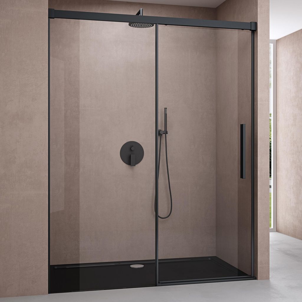 doporro Porte de Douche Coulissante 130x195cm pour Niche Image du produit 