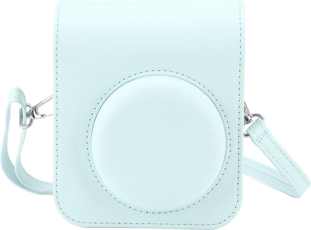 Mini Instant Camera Schutzbeutel Polyurethan-Hülle mit verstellbarem Schultergurt für Fujifilm Instax 12 Mint Grün