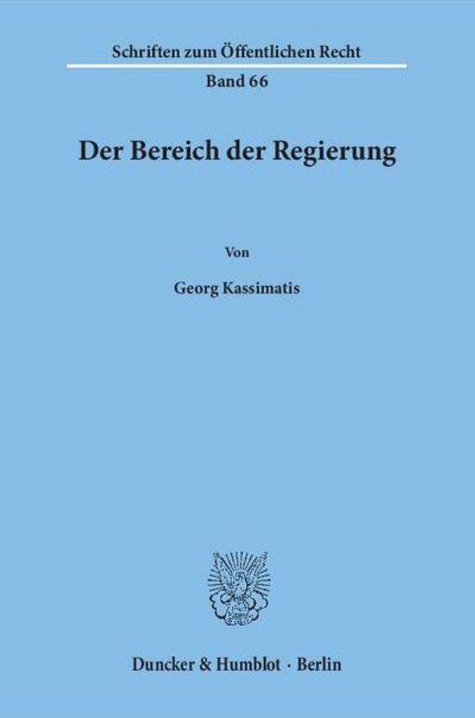 Der Bereich der Regierung.