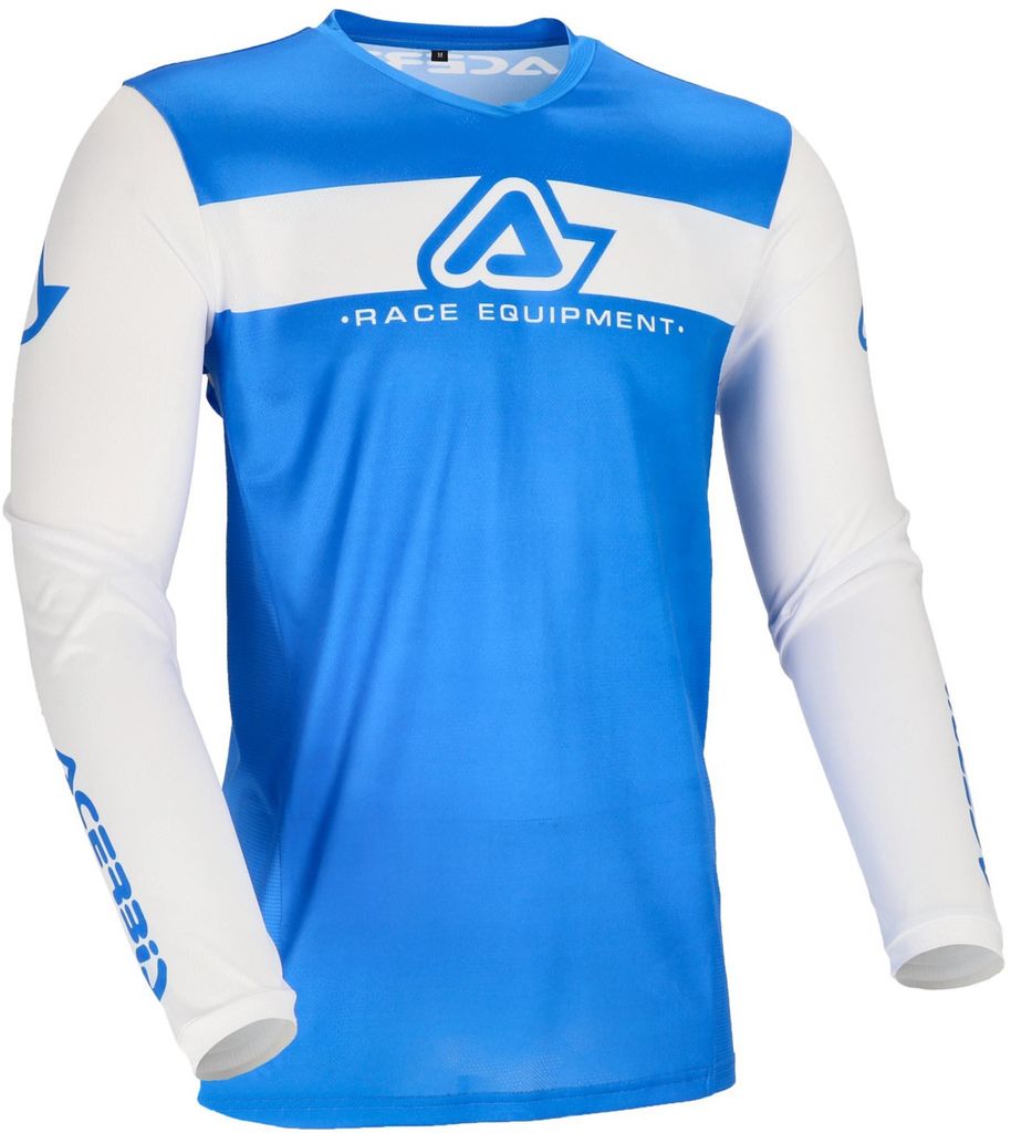Acerbis MX J-Track Inc 2.0 Logo Motocross Jersey, weiß/blau, 3XL