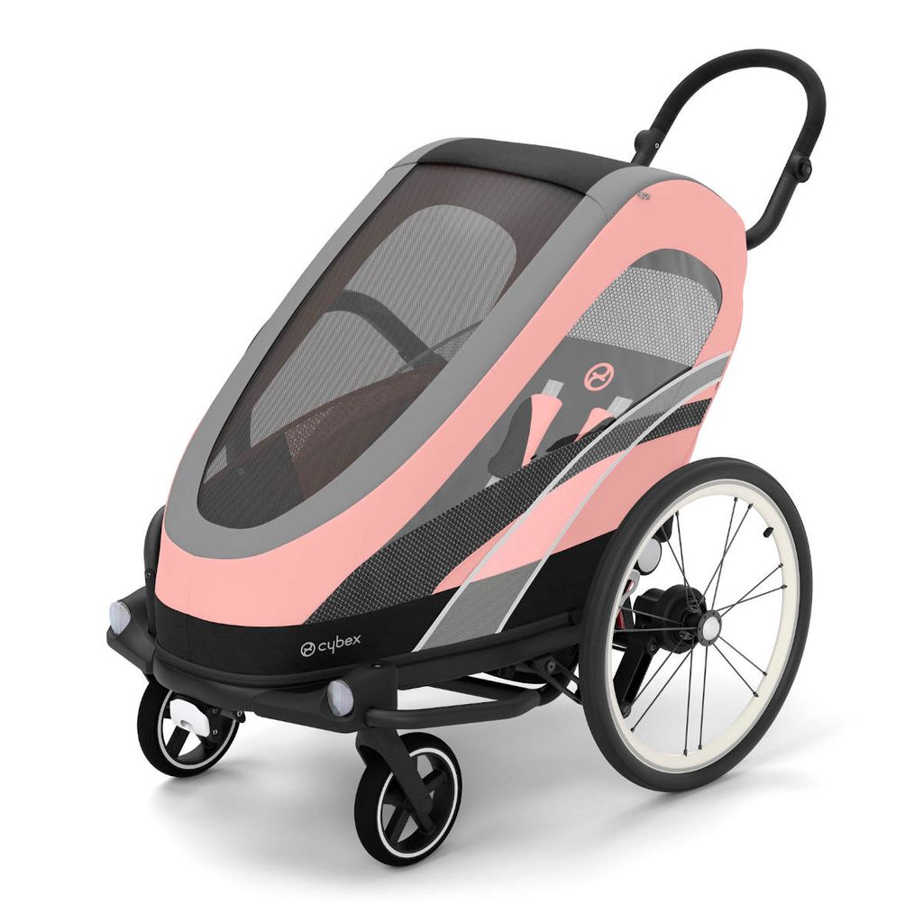 Cybex Zeno Bike Fahrradanhänger 2in1 Silver Pink