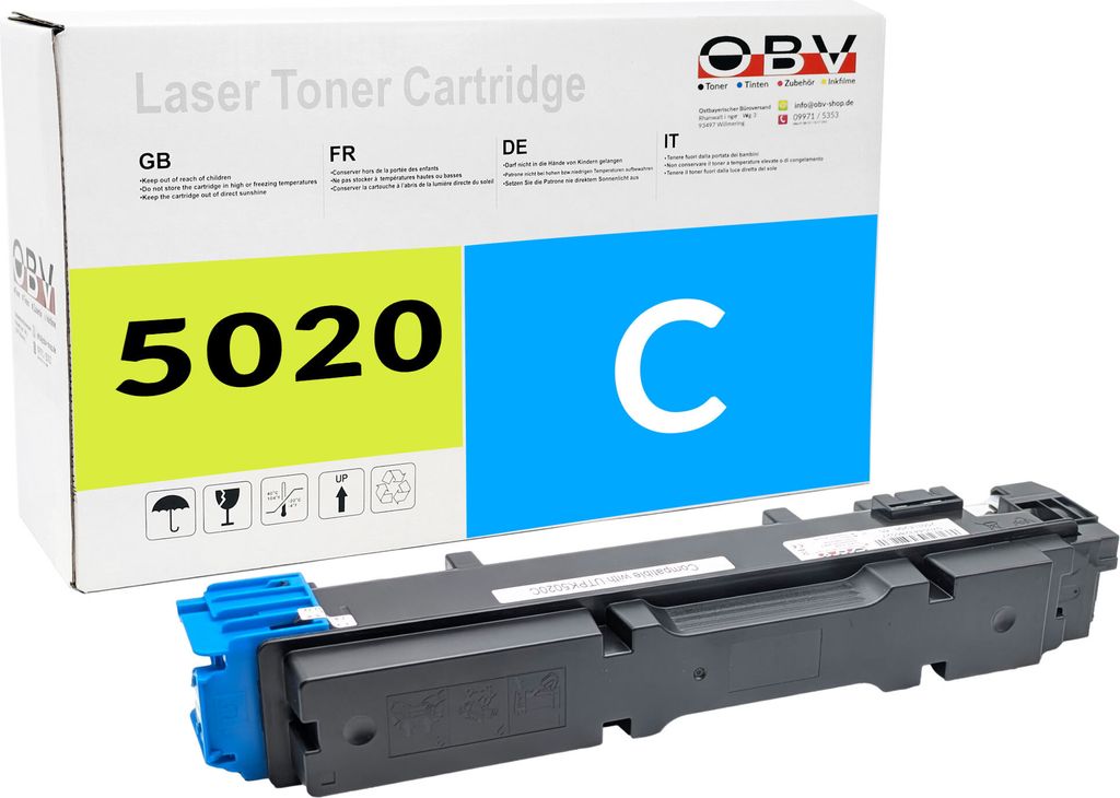 Toner kompatibel Utax PK-5020C / 1T02YJCUT0 – Cyan – ersetzt PK 5020 C – für P-C 3563 / 3567