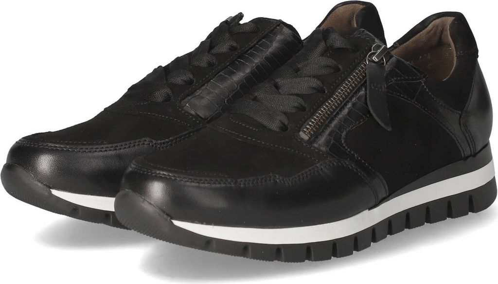 Gabor Low Sneaker Damen Leder Schwarz Größe: 4