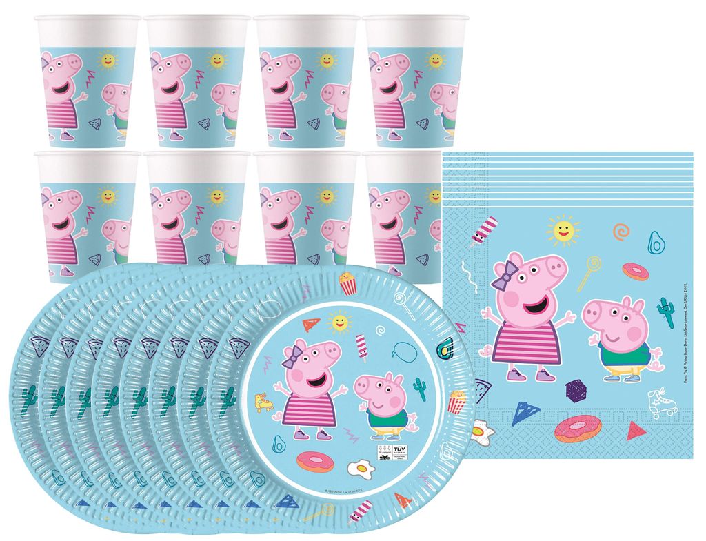 Peppa Wutz - Kindergeburtstags-Set (kompostierbar, Produktbild 
