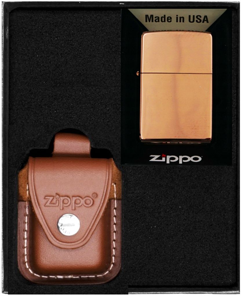 Feuerzeug-Set ZIPPO ROSE GOLD HIGH POLISHED Geschenk No4