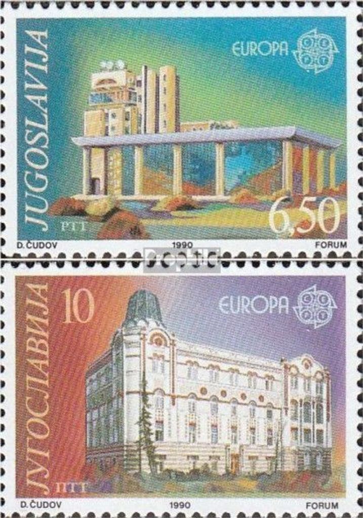Briefmarken Jugoslawien 1990 Mi 2414-2415 (kompl.Ausg.) postfrisch Europa: Postalische Einrichtungen