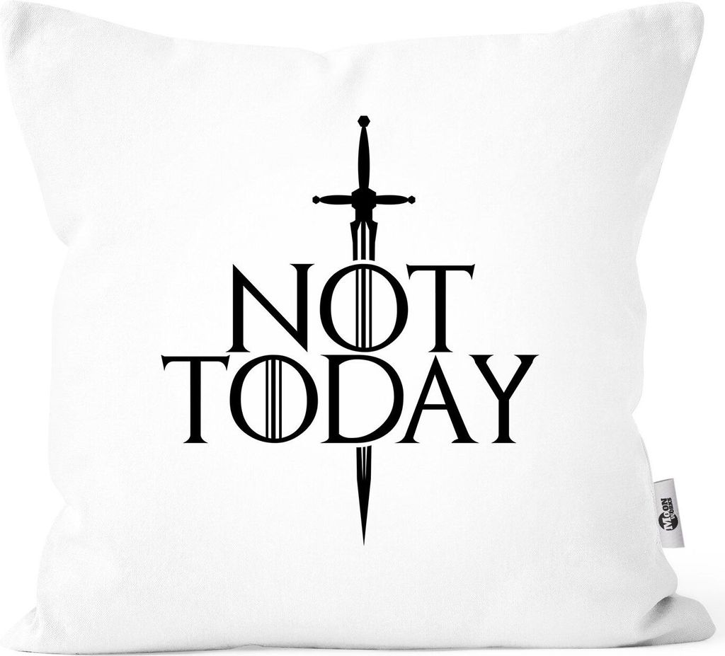 Kissen-Bezug Not Today lustige Sprüche Serie Zitat Kissen-Hülle Deko-Kissen Baumwolle MoonWorks weiß unisize