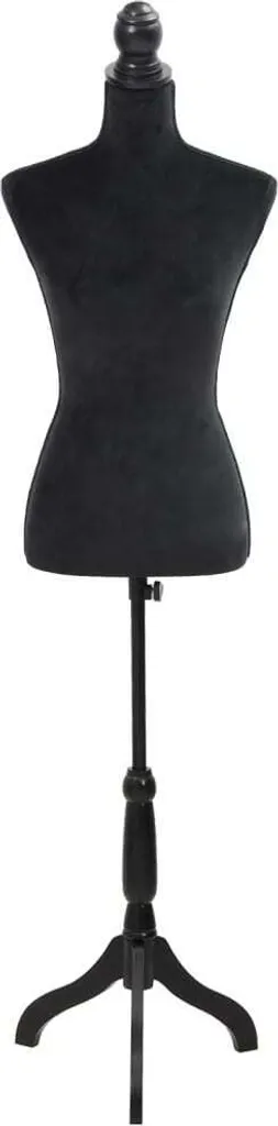 vidaXL Buste de Mannequin de Couture pour Femme Noir en Tissu et Métal