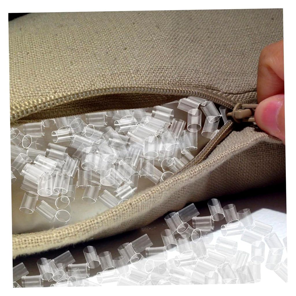 Durchsichtige PE-Kissenfüllung aus elastischen Schläuchen für Nackenstützkissen, kompakte und formstabile Füllung, leicht zu reinigen