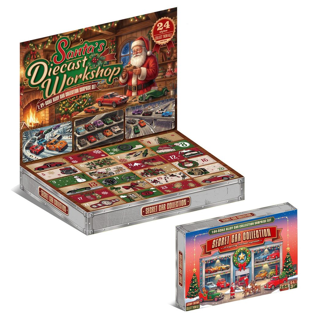 Spielzeug-Adventskalender Adventskalender Auto Kinder 2026, Produktbild 